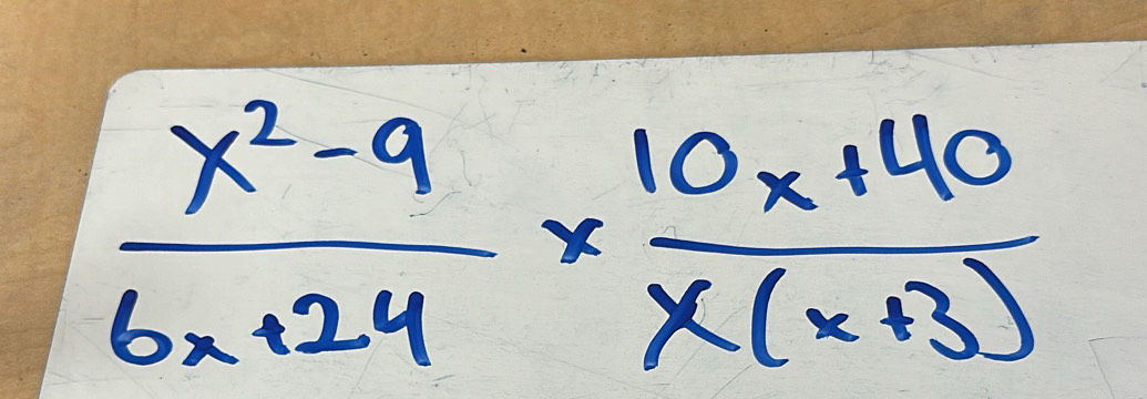  (x^2-9)/6x+24 *  (10x+40)/x(x+3) 