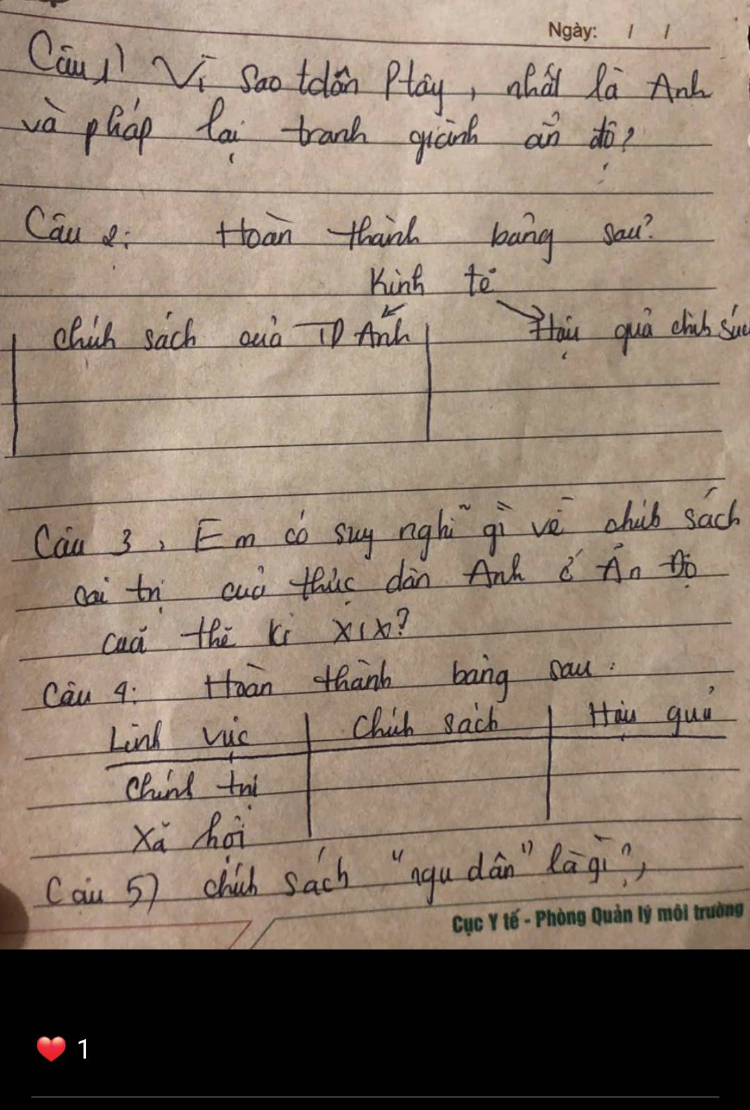 Cau/ Vi Sao tdlán Play, ahai Ra And 
và phúp fai tranh quainh an do? 
Cau : tean thank bang sou? 
King to 
chih sach auò D Arh Ha quo chicb su 
Cau 3, Em co suy nghi givè chub sach 
cai tr cuó thic dàn And d An to 
cad the xi x(x? 
Cau 9: Hoan thanh bang sau. 
Lind vuc Chicb sach Hau gui 
chind thi 
Xá hoi 
Cau 5) chich sach "`ngu dán" lāgi