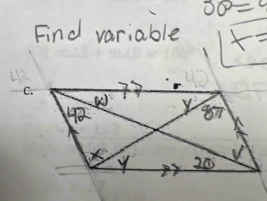 50=9
Find variable
x=