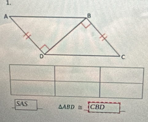 SAS △ ABD≌ _ 