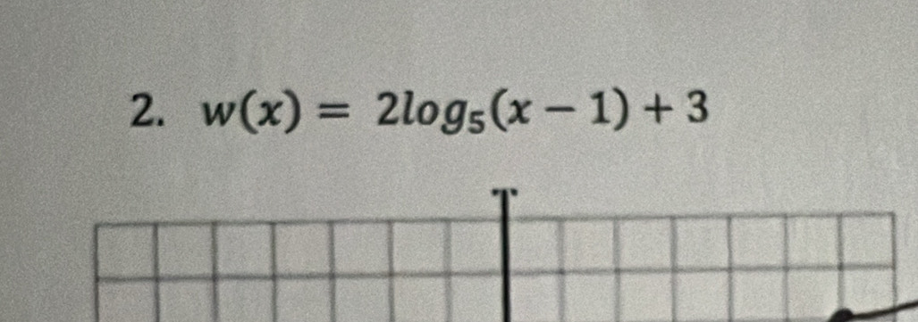 w(x)=2log _5(x-1)+3.