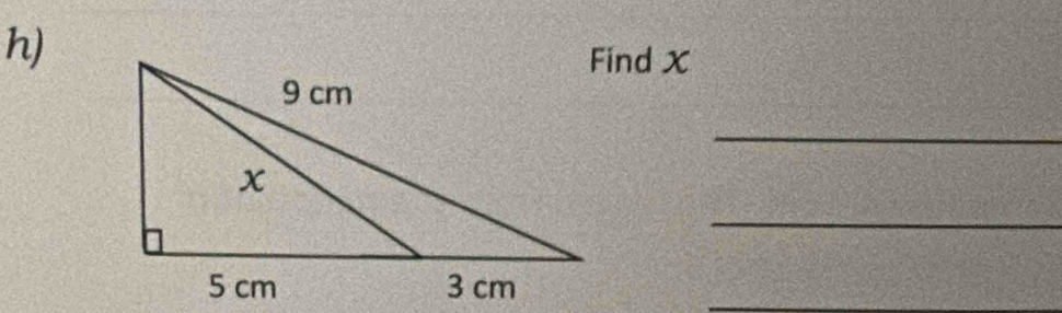 Find X
_ 
_
3 cm _