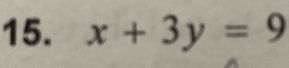 x+3y=9