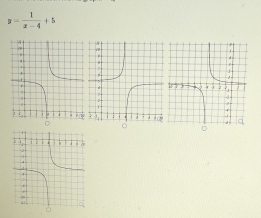 y= 1/x-4 +5
。