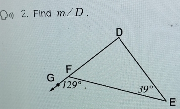 Find m∠ D.