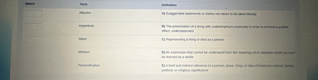 Match Term