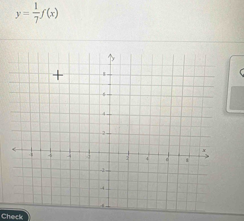 y= 1/7 f(x)
Check