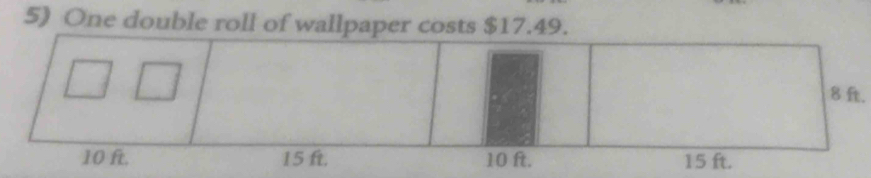 One double roll of wallpaper costs $17.49. 
.