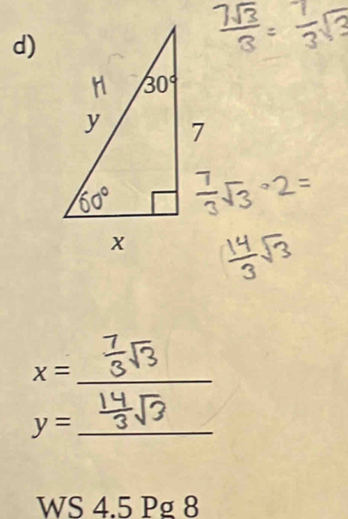 x=
y= _ 
WS 4.5 Pg 8