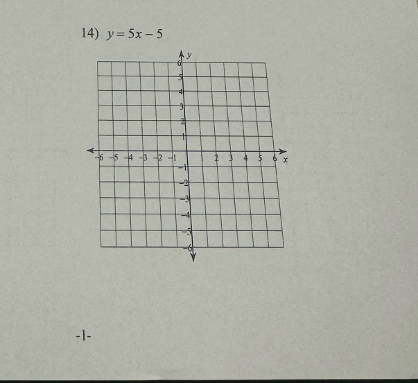 y=5x-5
-1 -