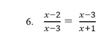  (x-2)/x-3 = (x-3)/x+1 