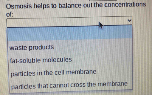 Osmosis helps to balance out the concentrations