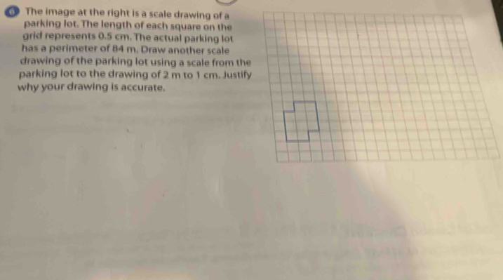 Solved: The image at the right is a scale drawing of a parking lot. The ...