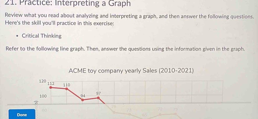 Solved: Practice: Interpreting a Graph Review what you read about ...
