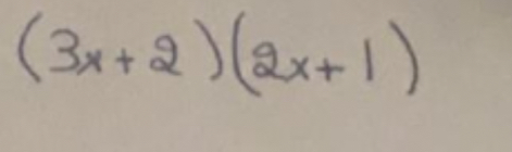 (3 x+2)(2 x+1)