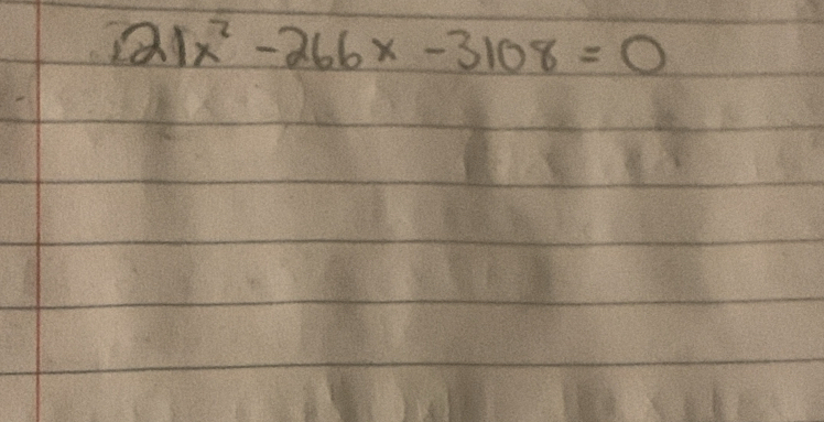 221x^2-266x-3108=0