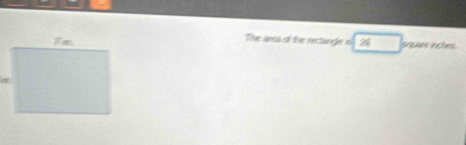 The area of the rectangle is var res