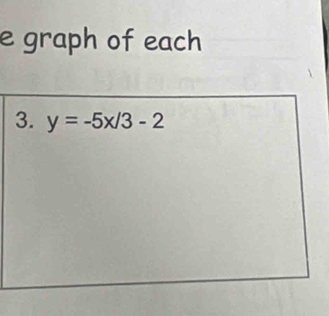 graph of each