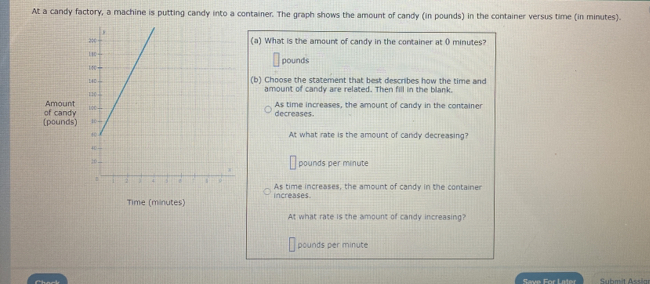 At a candy factory, a machine is putting candy into a container. The ...