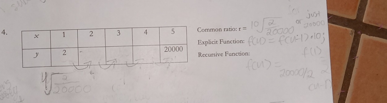 4ommon ratio: r=
xplicit Function: 
ecursive Function: