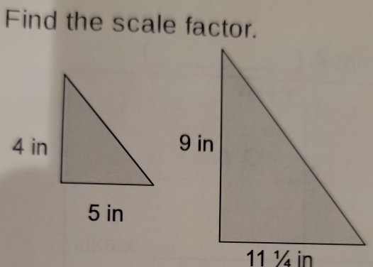 Find the scale factor.