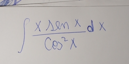 ∈t  xsec x/cos^2x dx