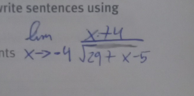 vrite sentences using 
nts