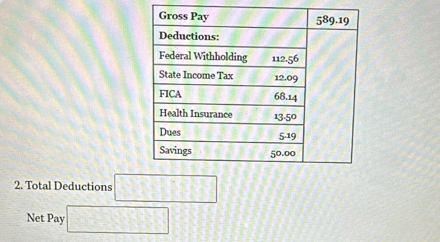 Total Deductions
Net Pay