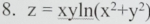 z=xyln (x^2+y^2)