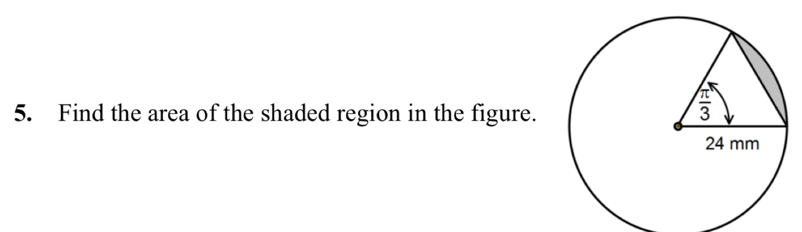 Find the area of the shaded region in the figure.