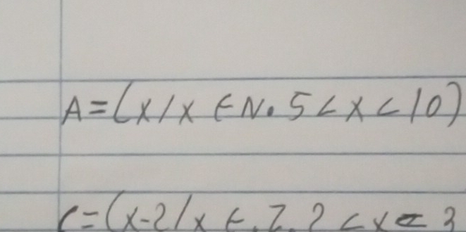 A=(x/x∈ N.5
c=(x-2/x+7.2