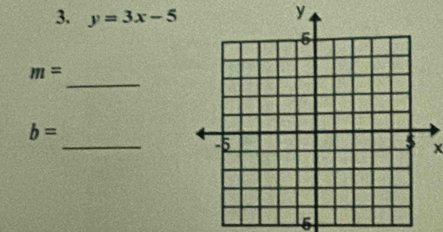 y=3x-5
y
_
m=
_
b=
x
5