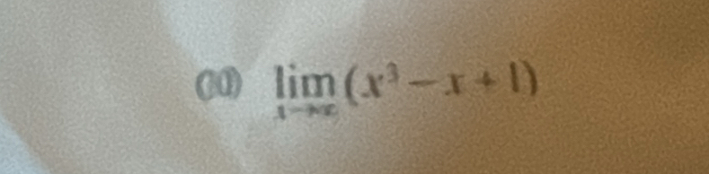 (10) limlimits _xto ∈fty (x^3-x+1)