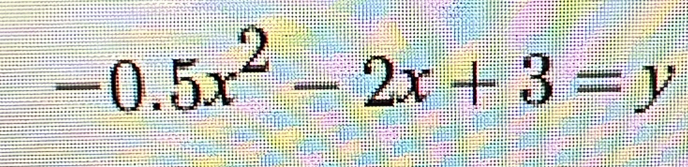 -0.5x^2-2x+3=y