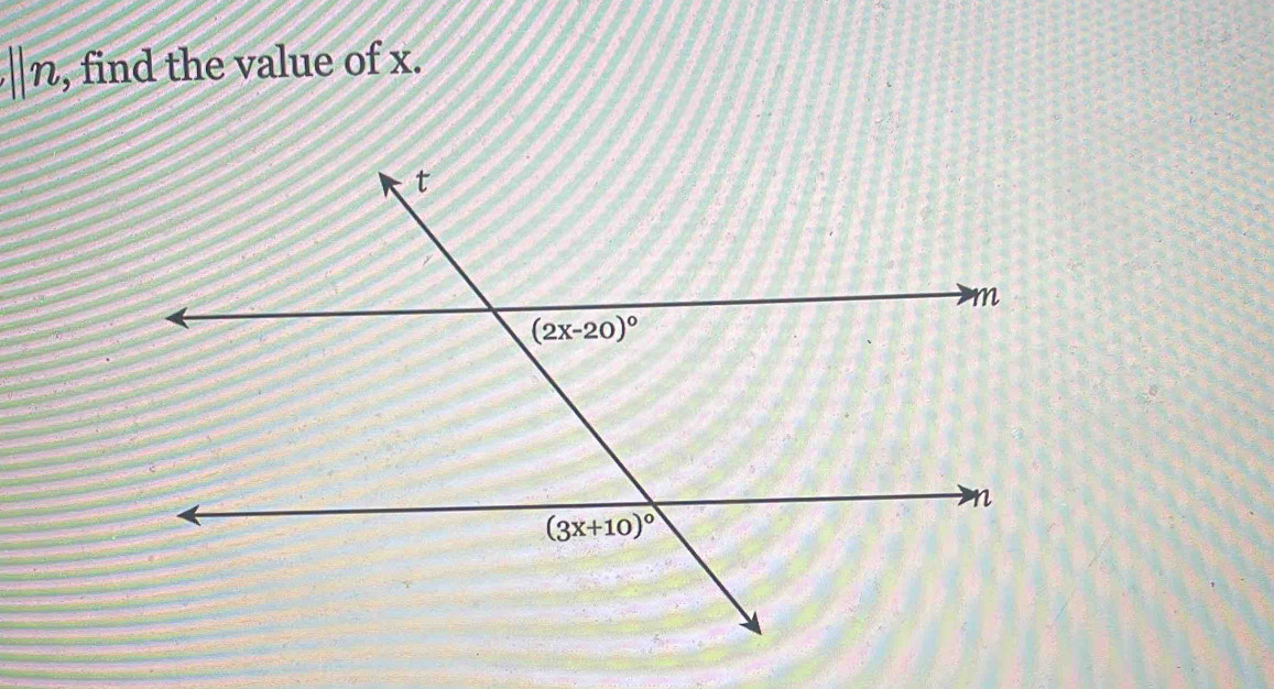 ||n , find the value of x.