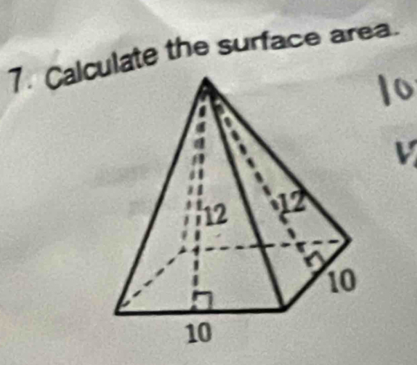 Calclate the surface area.