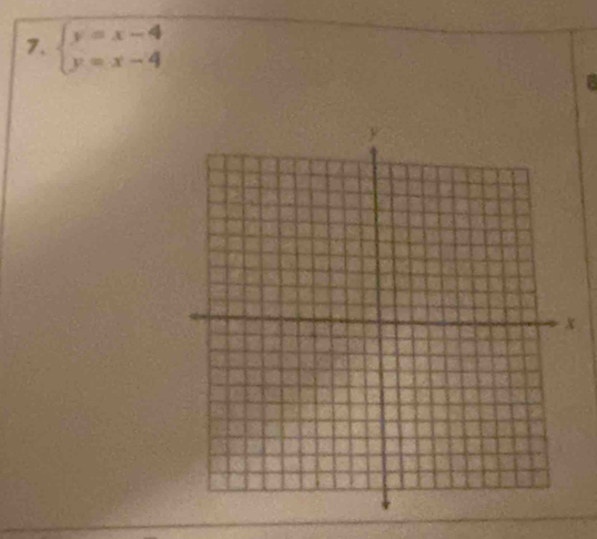 beginarrayl y=x-4 y=x-4endarray.