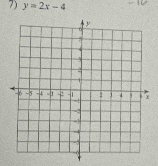 y=2x-4