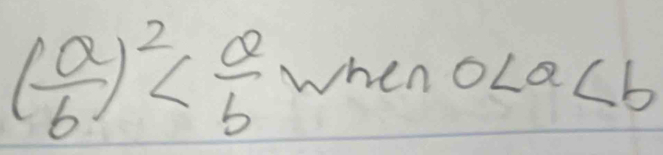 ( a/b )^2 when oLacb