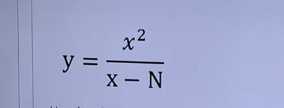 y= x^2/x-N 