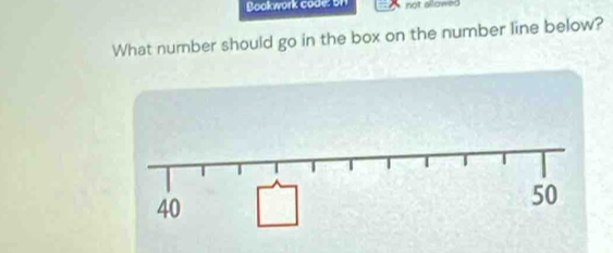 Bookwork code: 5n 
What number should go in the box on the number line below?