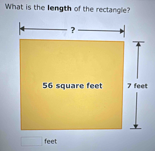 What is the length of the rectangle?
□ feet