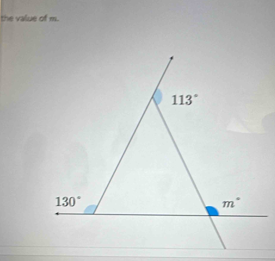 the value of m.