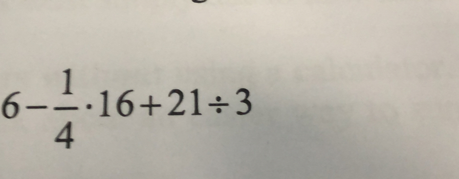 6- 1/4 · 16+21/ 3