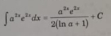 ∈t a^(2x)e^(2x)dx= a^(2x)e^(2x)/2(ln a+1) +C