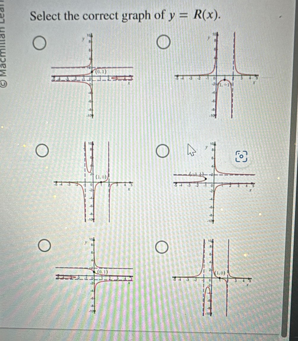 Select the correct graph of y=R(x).