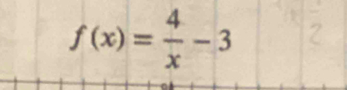 f(x)= 4/x -3