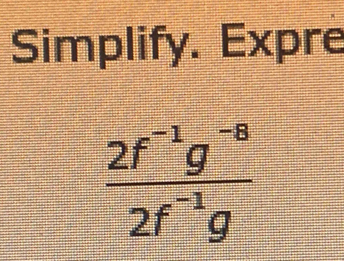 Simplify. Expre