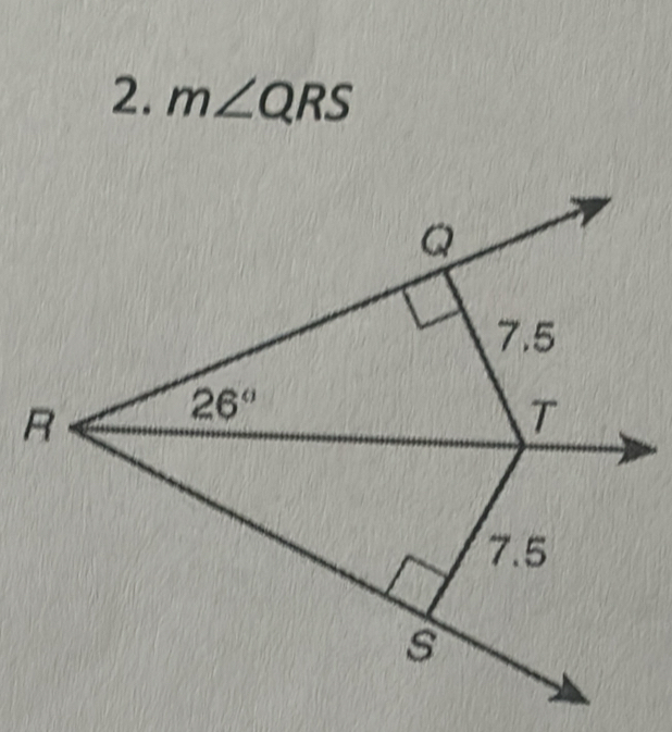 m∠ QRS