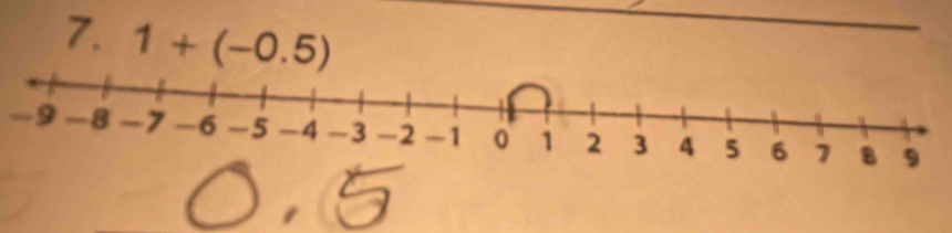 1+(-0.5)
-9 B 9